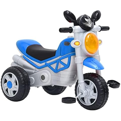 vidaXL Dreirad 1 Benutzer Kinderdreirad Rutscher Kinderfahrrad Kinderrad Kleinkind Fahrrad Kinder Spielzeug Blau Kunststoff 68,5x40,5x54cm Cover
