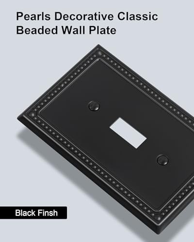 TREEWELL 2-Pack Single Toggle Light Switch Cover Plate, Black — view 2
