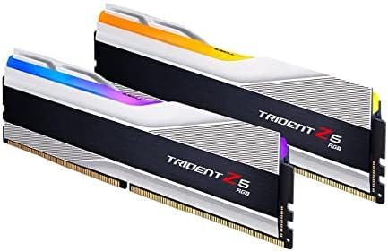 G.Skill Trident Z5 RGB Series (Intel XMP) 32GB (2 x 16GB) 288-Pin SDRAM DDR5 6000 CL36-36-36-96 1.35V Dual Channel Desktop Memory F5-6000J3636F16GA2-TZ5RS (Metallic Silver)