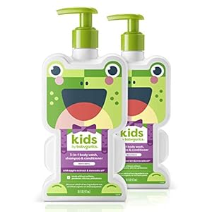 Babyganics Kids 3-in-1 Shampoo Conditioner Body Wash, Berry Berry, 2 pack 16 Ounce
