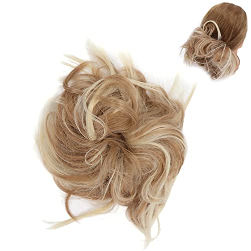 Pedaço de cabelo de coque bagunçado, extensões de coque de cabelo aumentam volume ajustável macio e