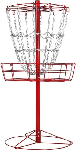 Image of Yaheetech Disc Golf Basket Portable Disc Golf Practice Set 12 /24 Chain w /Basket Target and Double Steel Chains for Outdoor