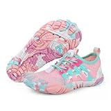 Children Boy Girl Fashion Camouflage Wide Barefoot Shoes for Aqua Water Sport Driving Beach Volleyball Exercise Walking Vacation Pink 11.5 Little Kid
