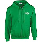 Cyclops Print Sudadera con capucha 100% Irlanda Six Nation Rugby para hombre, color verde, XL