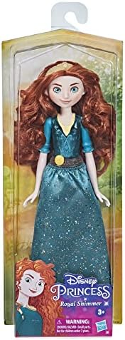Disney Princess Royal Shimmer Merida Doll, Fashion Doll with Skirt and Accessories, Toy for Kids Ages 3 and Up