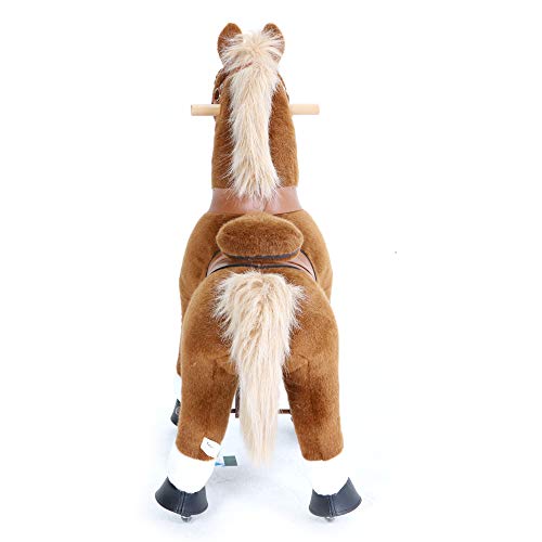 PonyCycle Officiel Classique U Série Montez sur Un Cheval Jouet Peluche Animaux Promenant Marron Cheval Âge 3-5 Ans Petite Taille U324 – vue 3