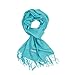 Plain Solid Color Cashmere Feel Classic Soft Luxurious Winter Scarf For Men Women (Turquoise)