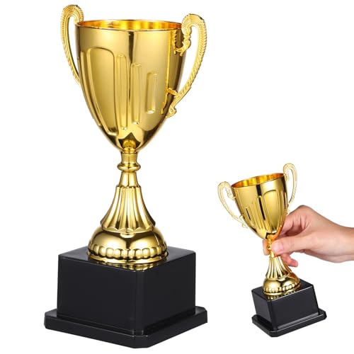 Trophée en plastique doré de 18 cm ultra léger et stable pour enfants