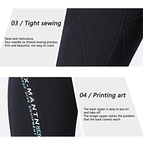 Roupa de mergulho masculina neoprene 3 mm manga longa mergulho natação