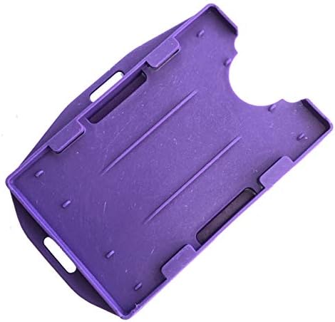 PCL Media ltd® Opaque Single Sided ID Card Badge Holder & Crocodile Strap Pocket Clip (Holders are Now Bio Degradable) Work ID Card Holder