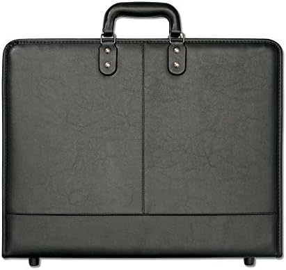 Prat Paris Start 4 Genuine Leather Portfolio, Portfolio with Internal Holding Straps, 14x18x1", Cover Color: Black