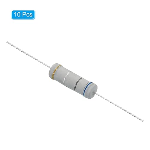 Miniatura 3 de PATIKIL Resistencia de película de carbono de 5 W, 0.68 ohmios, 10 resistencias de tolerancia al 5 %, anillo de color de plomo axial para proyectos