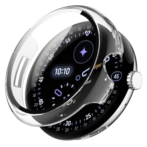 YealRed For Google sNZ 4 45mm p یP[X y PC+KX Jo[ 9Hdx tȒP ̌^ Sʕی LYh~ ϏՌ HDߗ wh~ ˒ጸ Google Pixel Watch 4 45mm