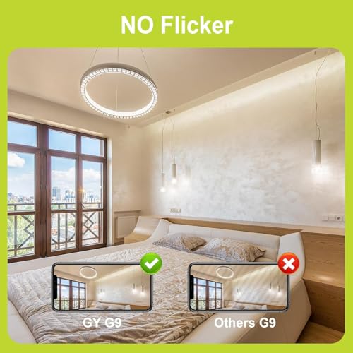 GY G9 LED Bulbs,3.2W Cool White 6500K Energy Saving Light Bulbs,Equivalent to 40W,520 Lumen No Flicker, Not Dimmable for Home Lighting Decor,10 Pack - Image 7