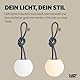 Campo Libre.® LENI Sphere I Campinglampe I LED-Lampe zum Aufhängen, Hinstellen und Montieren I dimmbare Campingleuchte I IPX4 Wasserschutz I Balkonlampe, Campinglicht, Tischlampe