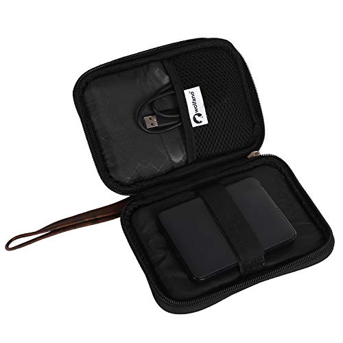 Image of WD HDD Hard Case /Cover /Pouch for 2.5 inch Portable Hard Drive (for Seagate, Toshiba, WD, Sony, Transcend, Lenovo, Adata) (Brown FIRE)