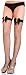 Leg Avenue Industrial Net Thigh High Stocking with Dollar Sign & Bow Top, One Size, Black