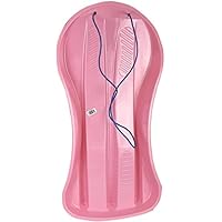 Easy Shopping Heavy Duty Colour Large Adults Kids Children Snow Sledges Toboggan Sledge Rope Sled Play Snow Ice (Pink Snow Sledge)