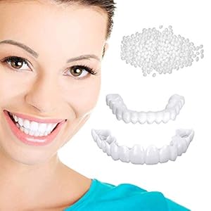 2 paar bovenste en onderste valse tanden fineren Instant whitening klik op fineren Glimlach nep tanden Cosmetische tanden beugels Kunstgebit Instant Perfect Smile fineren Tand reparatie kit