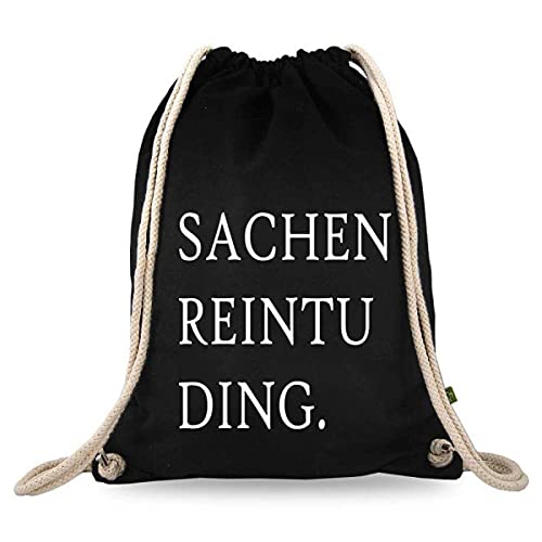 Turnbeutelliebe® Turnbeutel Mit Spruch – 12 Liter, 100% Baumwolle, Schwarz, Lustig & Modern Für Frauen, Männer, Kinder Turnbeutelliebe® Turnbeutel Mit Spruch – 12 Liter, 100% Baumwolle, Schwarz, Lustig & Modern Für Frauen, Männer, Kinder