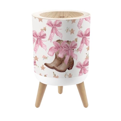 Caneca de basura redonda con tapa y patas 7L
