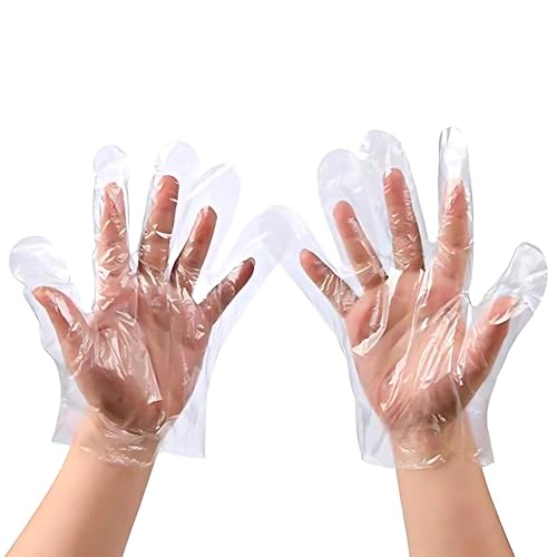XARA Guantes Plastico Desechables de Polietileno Transparentes Impermeables - Pack 1.000 - Guantes Desechables - Hipoalergénicos - Sin Látex ni Polvo - Bolsa de 1000 unidades - 100% Reciclables
