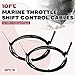 FQRANBO 10ft Boat Throttle and Shift Cables, 600A Gen I Remote Control Cable Fit for Mercury MerCruiser Marine Force Outboard Engine, Replace CC17910 (2pcs/Set)