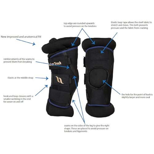 Back on Track Royal Sprunggelenkschoner Deluxe schwarz oder blau (M, schwarz)