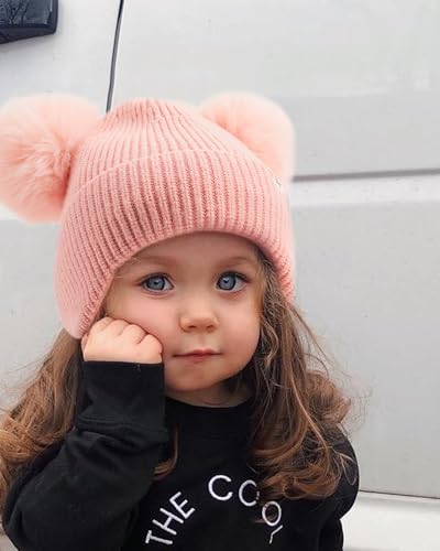 FURTALK Baby Toddler Winter Hat Pom Pom Beanie Girls Boys with Fleece Lined Kids Warm Cap3