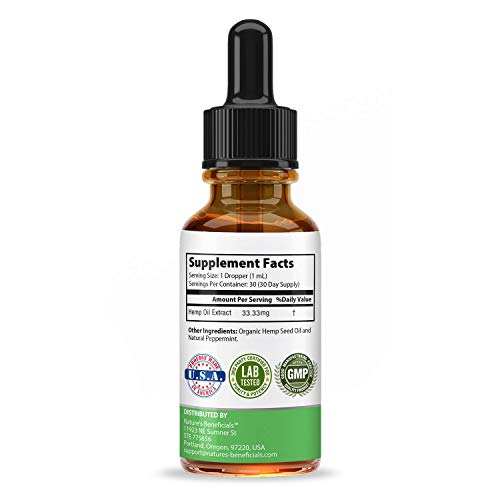 NATURE'S BENEFICIALS Organic Hemp Oil Extract Drops, 1000mg - Omega Fatty Acids 3 6 9, Non-GMO Ultra-Pure CO2 Extracted - Image 3