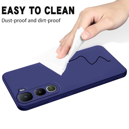 Image of Back Cover for Vivo Y400 5G / Y400 4G | Full Camera Protection | Premium Liquid Silicon Case | Flexible Bumper Case for Vivo Y400 5G / Y400 4G (Dark Blue)