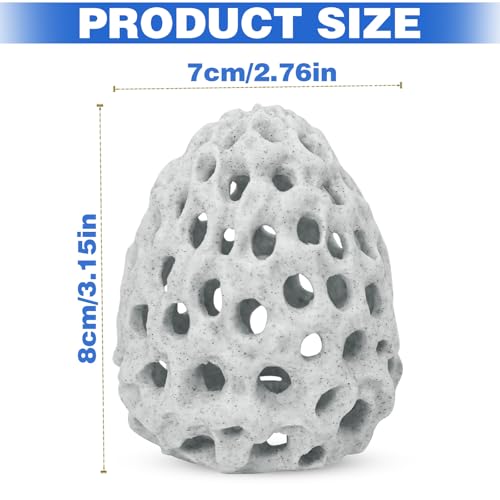 Image of HINGTAI Shrimp Dome Hide Betta Habitat Fish Tank Tunnel with Suction Cup Aquarium Fish Cave Hideout Ornament Accessories for Shrimp Guppy Hiding Resting White