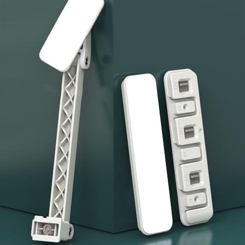 Gdfnmogo Multifunzione per serratura di sicurezza per finestre con fibbia regolabile per porte scorrevoli e finestre a battente, a prova di bambino, protezione anticaduta anti-apertura, supporto per