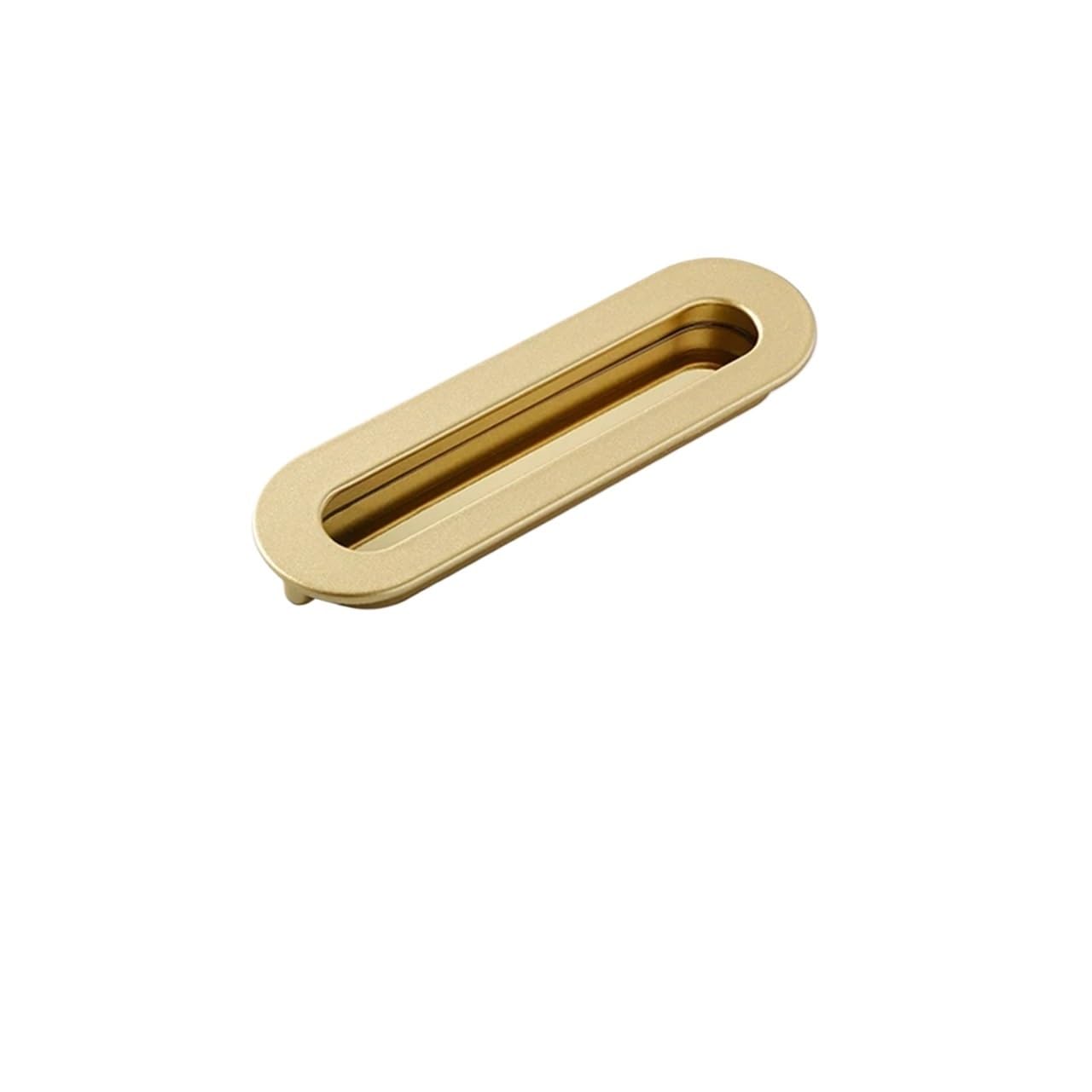 ATEUXOL Recessed Door Handles Drawer Cabinet Door Shoe Concealed Handle Closet Slotted Embedded Invisible Pull(815-140mm Gold)