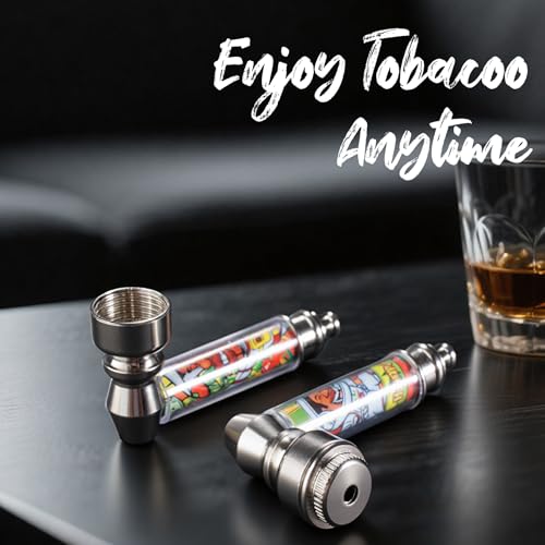 SPIPER Tobacco Pipe Set –Portable Detachable Smoking Pipe, Travel Pipe Kit with Glass Bottle, Steel Tool & Carbon Fiber Pouch, Compact Pipe Accessories Gift Set - Image 8