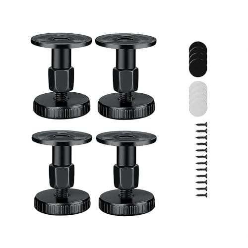 txuzong Pied de Meuble Réglable 27-64 mm (4 Pièces) - Pied Table Réglable Hauteur avec Patins Anti-Rayures - 2 Méthodes de Montage Facile - pour Meubles, Lits, Canapés, Armoires - Accessoires Montage