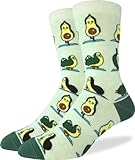 Good Luck Sock Men's Avocado Yoga Socks - Green, Adult Shoe Size 7-12