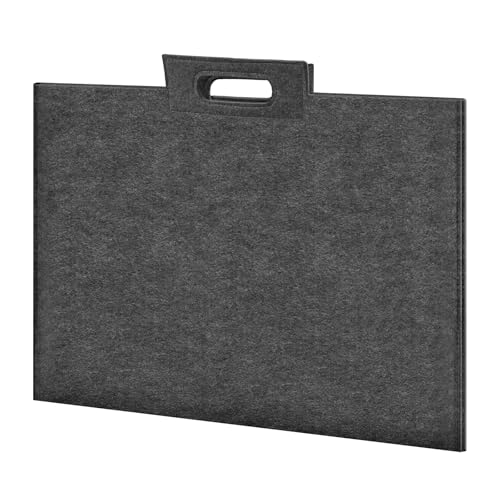 Image of ZKOO Felt Art Portfolio Bag, Large Art Portfolio with Handles, Sturdy Artist Storage Bag for Artwork, Poster, Sketching, and Drawing (24 x 36 inch)