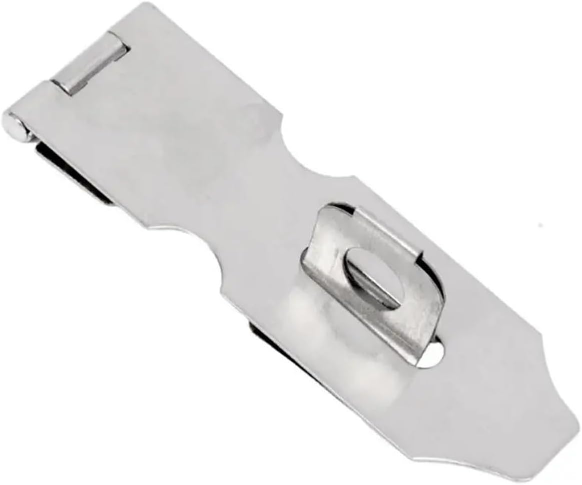 Door Padlock Hasp, 1Pcs Padlock Clasp Door Lock Anti Theft Hasp Staple Window Staple Stainless Steel Buckle Hardware Shed Latch(2 Inch)