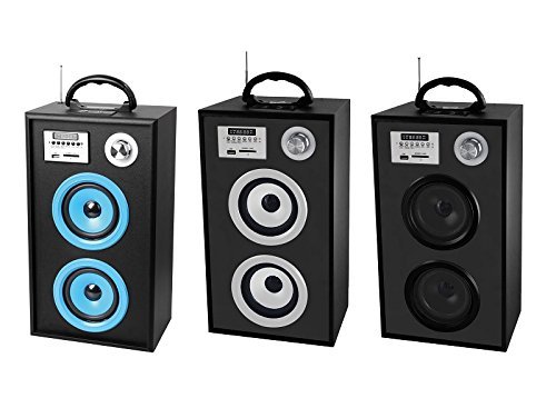 Supersonic SC1300KBL Portable Rechargeable Speaker with Karaoke/Amp/FM Radio, Blue