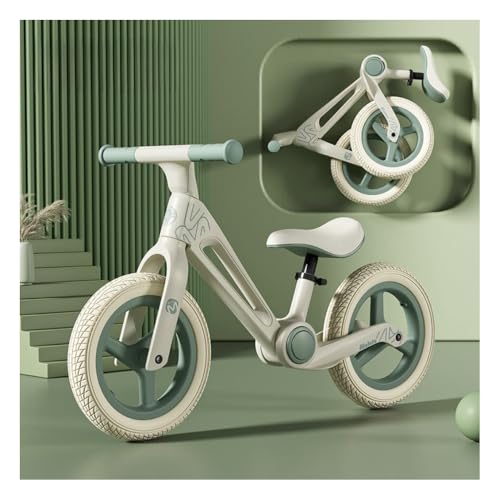 【TVT】キックバイク ストライダー 子供用自転車 ペダルなし自転車 高さ調整可能 軽量 組み立て簡単 乗り物 12インチ 誕生日 プレゼント 乗用玩具 シンプル 乗り物 お祝い プレゼント 男の子 女の子 (グリーン-12インチ)
