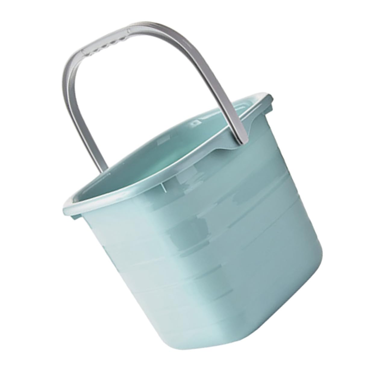 Secchio in Plastica Rettangolare Manico per Pulizie Domestiche, Risparmio di Fatica, per Famiglie e Giardinaggio, Secchiello Multiuso Portatile