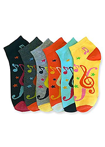 Image of ToBeInStyle Pack of 6 Printed & Solid Low Cut Ankle Socks - Kid's & Adults