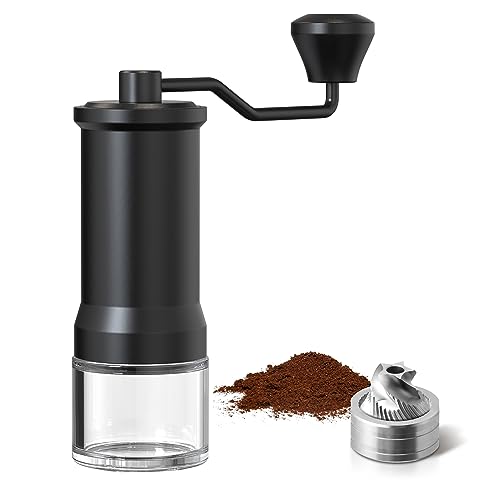 Manual Coffee Grinder, Stainless Steel Conical Burr Hand Coffee Grinder Mill, Adjustable for Fine/Coarse Grind, Perfect for Home and Camping Manual Coffee Grinder, Stainless Steel Conical Burr Hand Coffee Grinder Mill, Adjustable for Fine/Coarse Grind, Perfect for Home and Camping