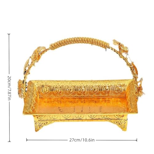 Plateau décoratif pour table cadeau de crémaillère doré - 5