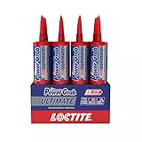 Loctite Power Grab Ultimate Construction Adhesive, Versatile High Strength, Wide Temperature Range Construction Glue - 9 fl oz Cartridge, Pack of 12