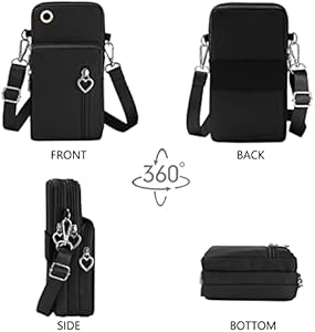 Aucuu Telefoontasje om om te hangen, nylon, kleine schoudertas met koptelefooningang, mini crossbody schoudertas, mobiele telefoontas, mobiele telefoon schoudertas voor mobiele telefoon onder de 7 Aucuu Telefoontasje om om te hangen, nylon, kleine schoudertas met koptelefooningang, mini crossbody schoudertas, mobiele telefoontas, mobiele telefoon schoudertas voor mobiele telefoon onder de 7