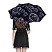 LGHKLVXPZE Lightweight Panther Head In Flames Windproof Umbrella, Men's Sturdy Automatic Umbrella for Travel, Work, Fashion Folding Umbrellas for Outdoor