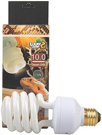 LUCKY HERP 10.0 UVB Fluorescent Desert Terrarium Lamp,Reptile UB Bulb Light,Compact Bulb (13 Watt)