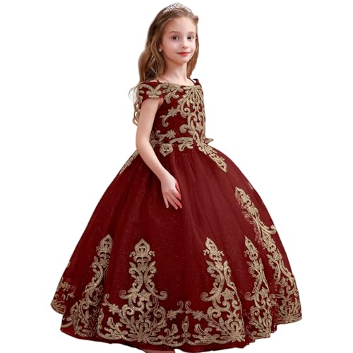 ABAO SISTER Flower Girls Princess Pageant Dreses Party Prom Puffy Ball Gowns Formal Dresses3